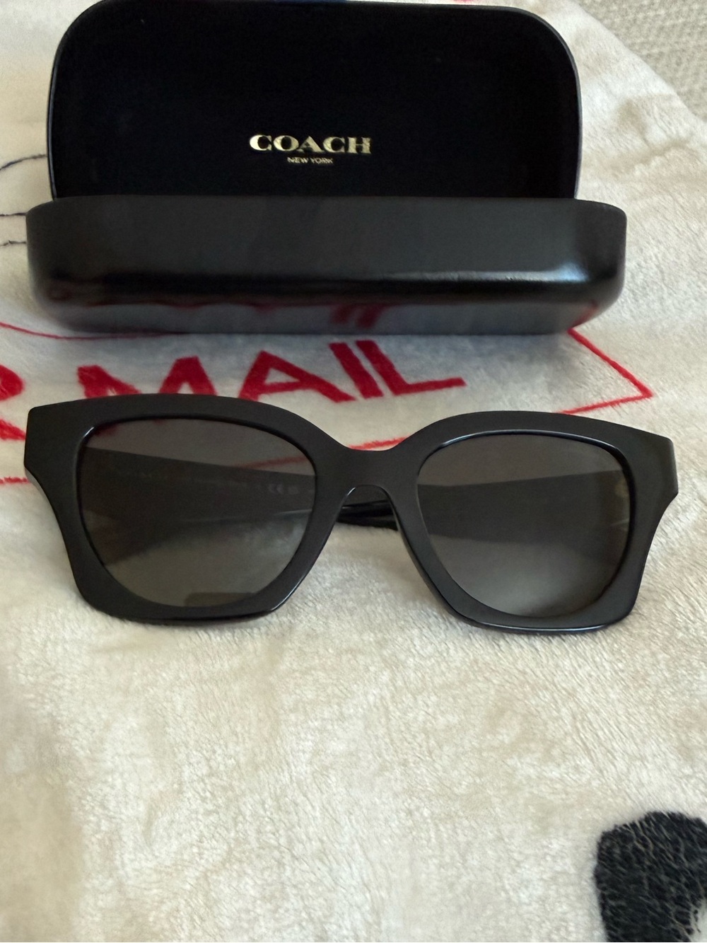 Coach Sun Wear Polarized HC8418U - CAD18 Gold Logo